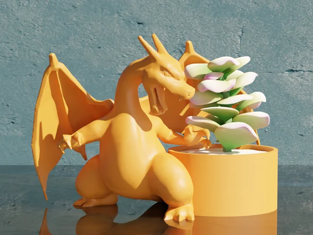 Charizard Pokémon bloempot