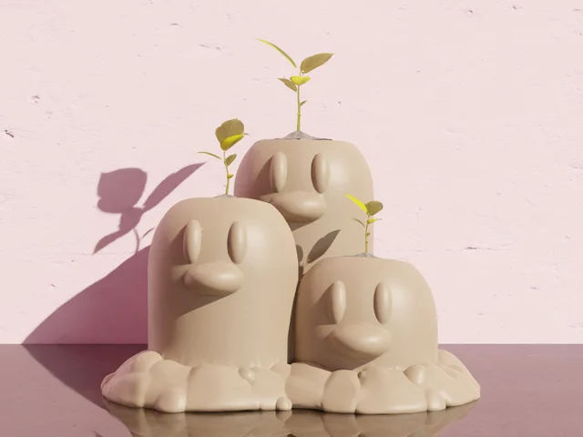 Dugtrio Pokémon bloempot