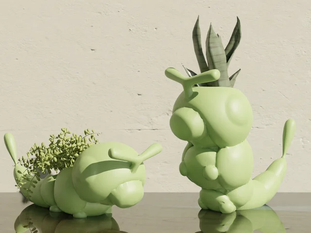 Caterpie Pokémon bloempot